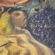 Peinture huile sur toile nature morte XXème signée Jean-Louis Mercier 93 X 67