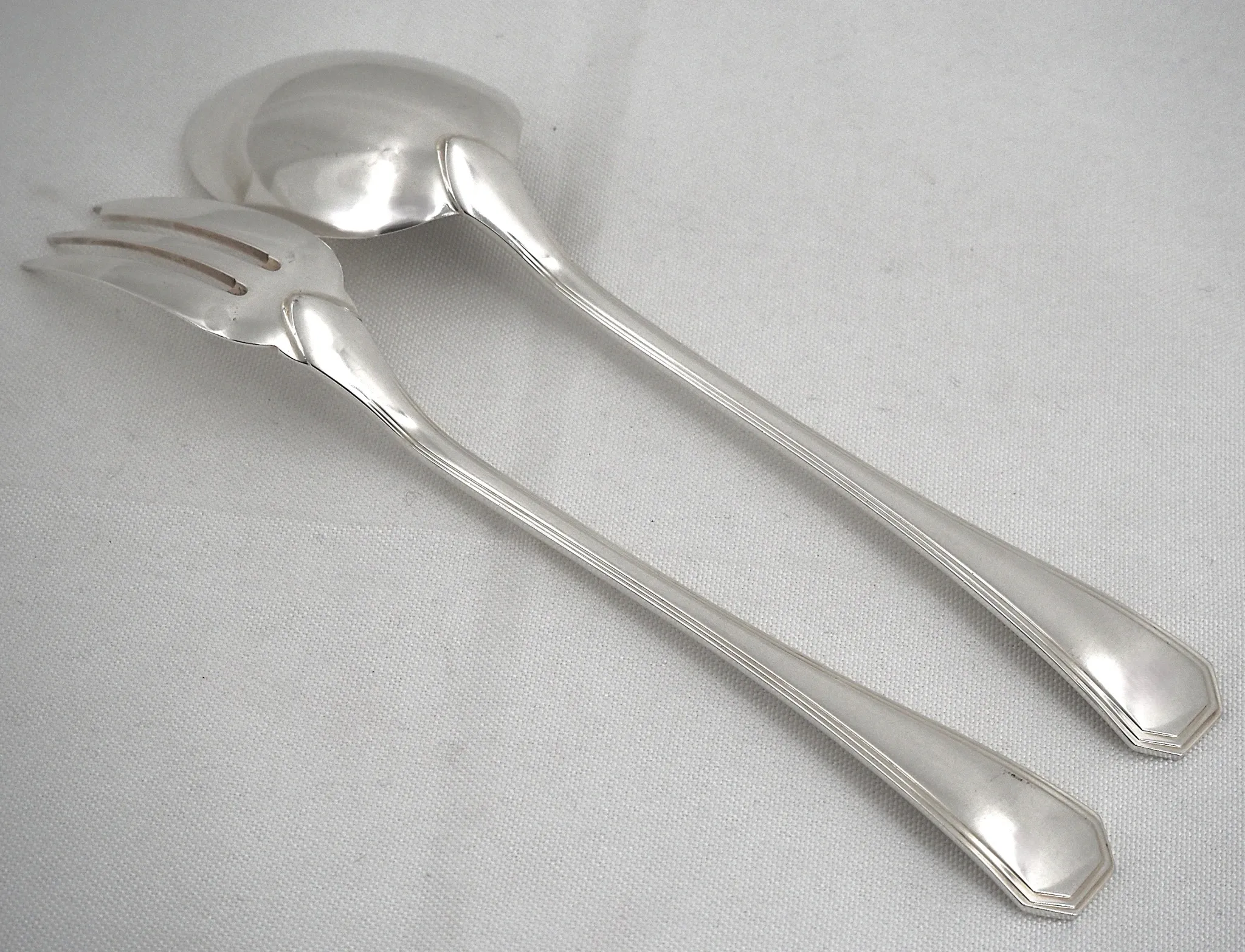 Christofle America service cover, stew 2 pieces, Art Deco, silver-plated metal.