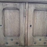 Ancient row of oak mailboxes
