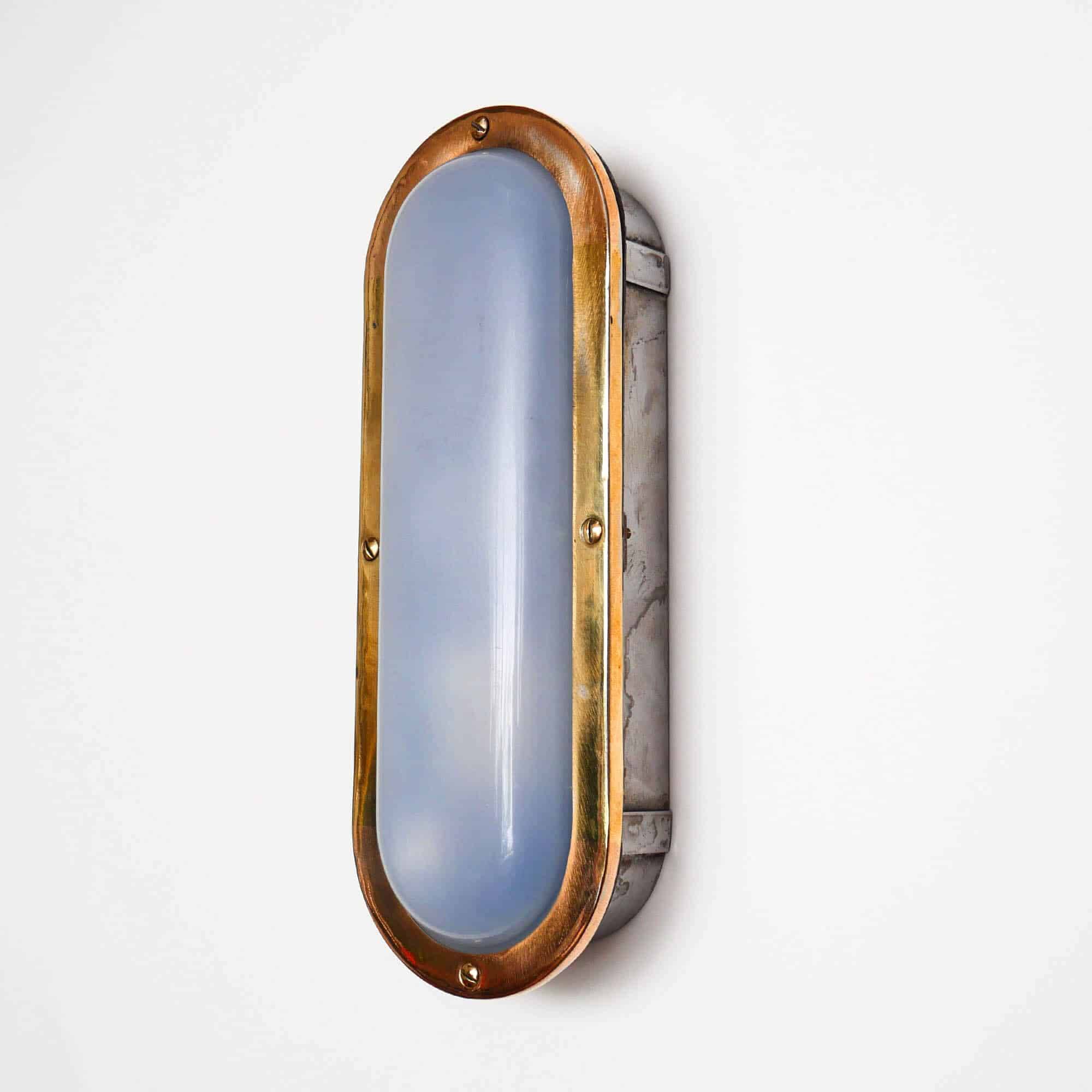 Old elongated barge wall light