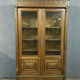 Gothic Renaissance library in solid walnut with columns around 1850
