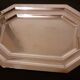 Silver metal tray 41 cm x 28 cm