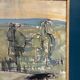 Original Swedish Oil on Canvas – “Abstract Landscape” by S. Hamlet – Dated 1960 – Vintage and Framed – 66 × 48 cm (26" × 18.9")