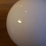 Globe 30cm en verre blanc ancien