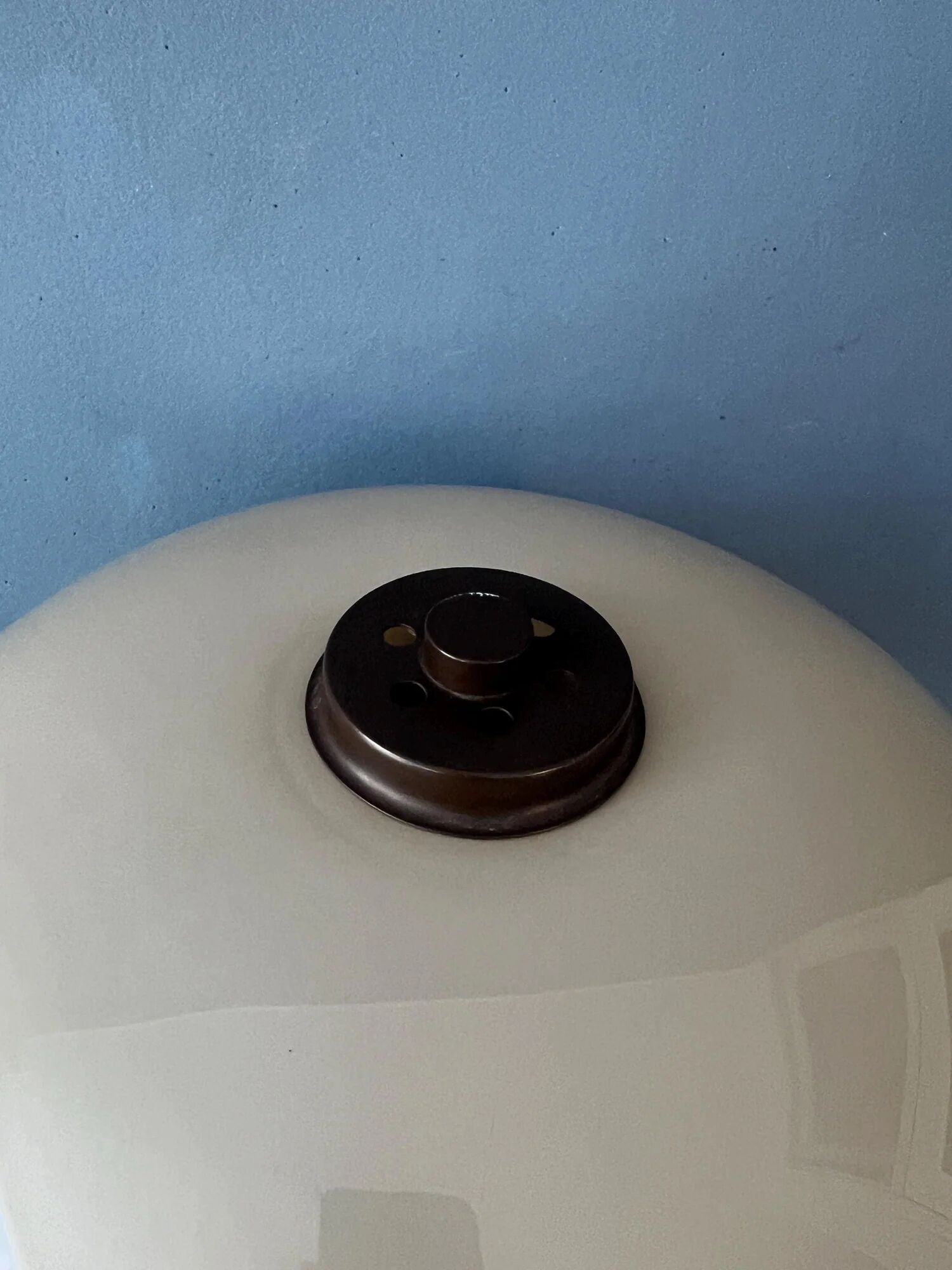 Vintage brown acrylic glass mushroom floor lamp