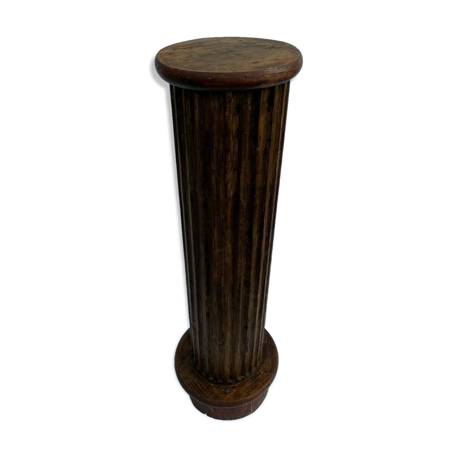Louis XVI style column cannelee wooden pearl for sculpture