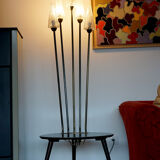 Floor lamp with tablet and 5 branches from the 50's