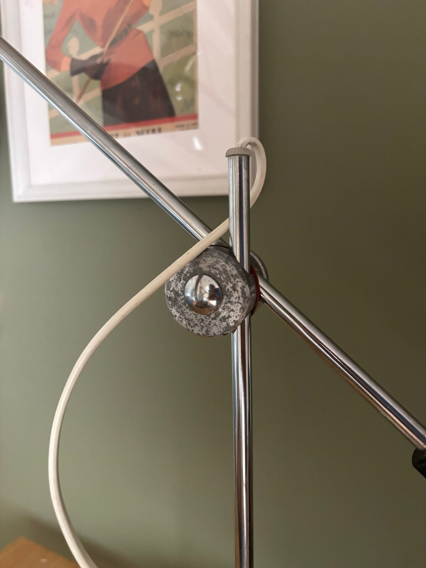 Lampe de bureau articulé en métal chromé - André Lavigne pour Aluminor