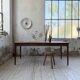 Table de ferme chêne pieds fuseaux 1950