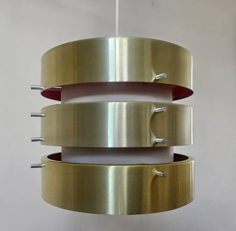 Rare Midcentury Pendant in style of Jo Hammerborg, Denmark, 1970s