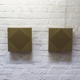 Pair of vintage Raak golden wall lights model 1556