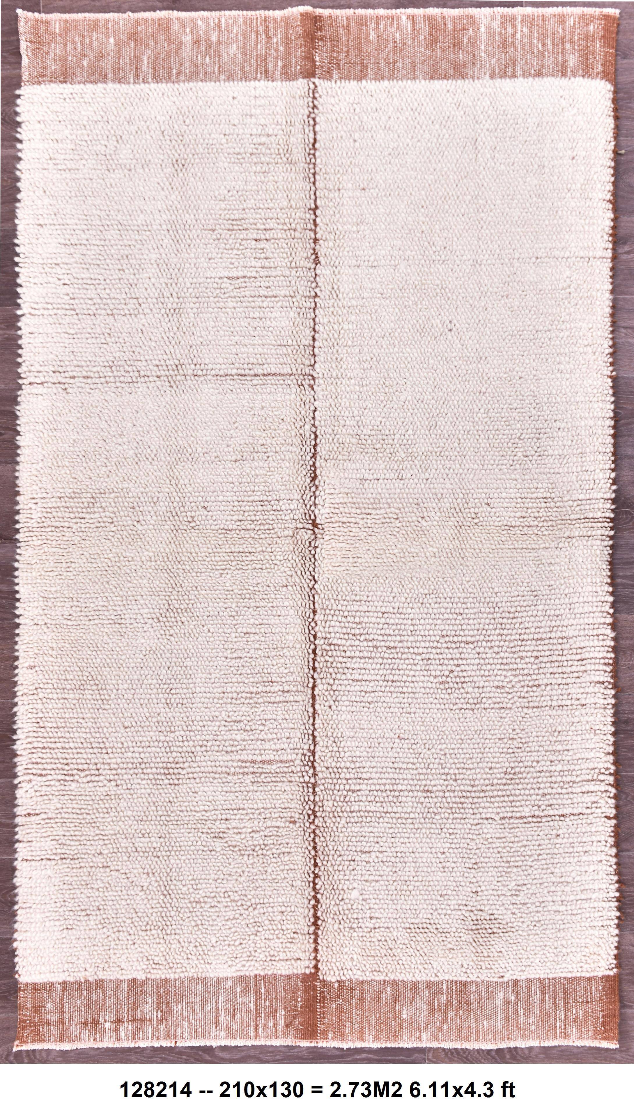 Terracotta wool rugs , 210x130cm small shaggy wool rugs