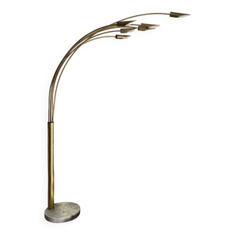 Large arc floor lamp with 6 branches - Italy. 1950