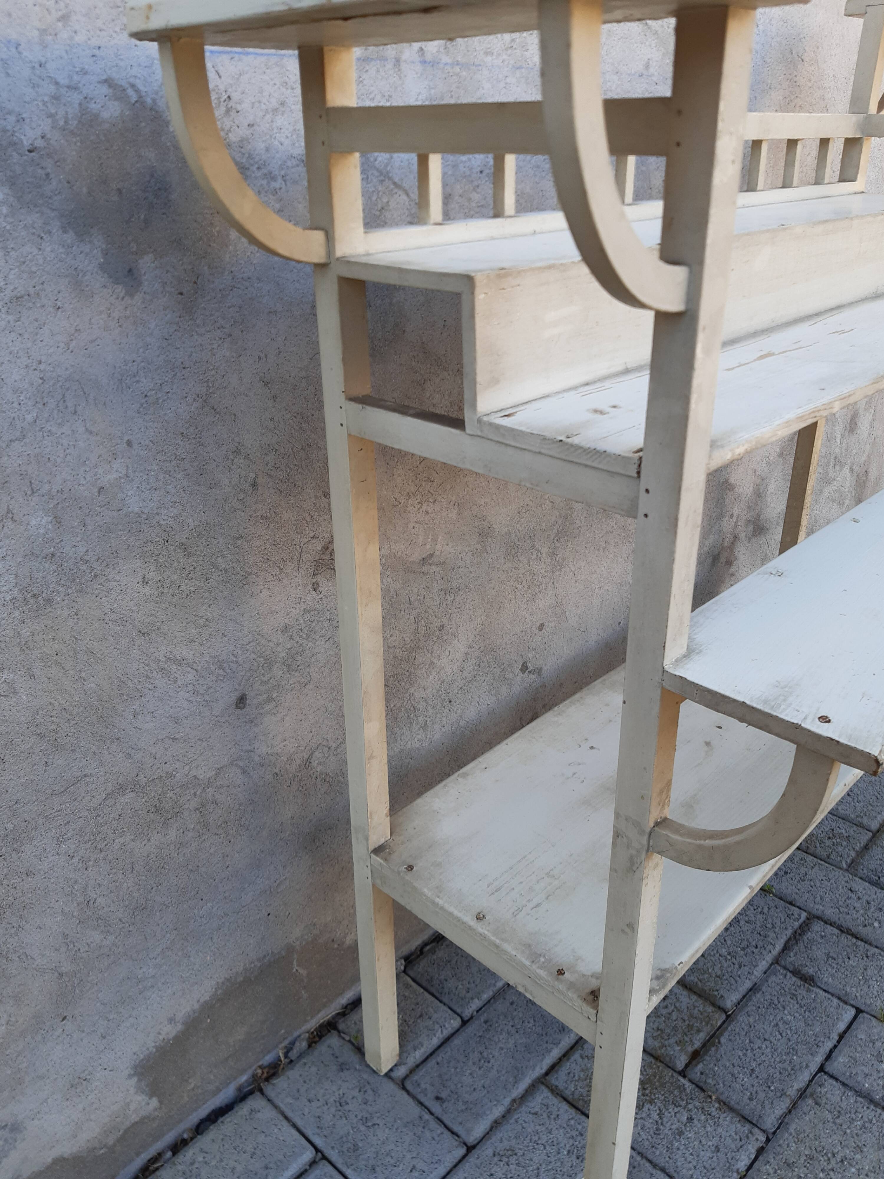 Porte plante art déco en bois