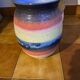 Hand-turned glazed terracotta vase