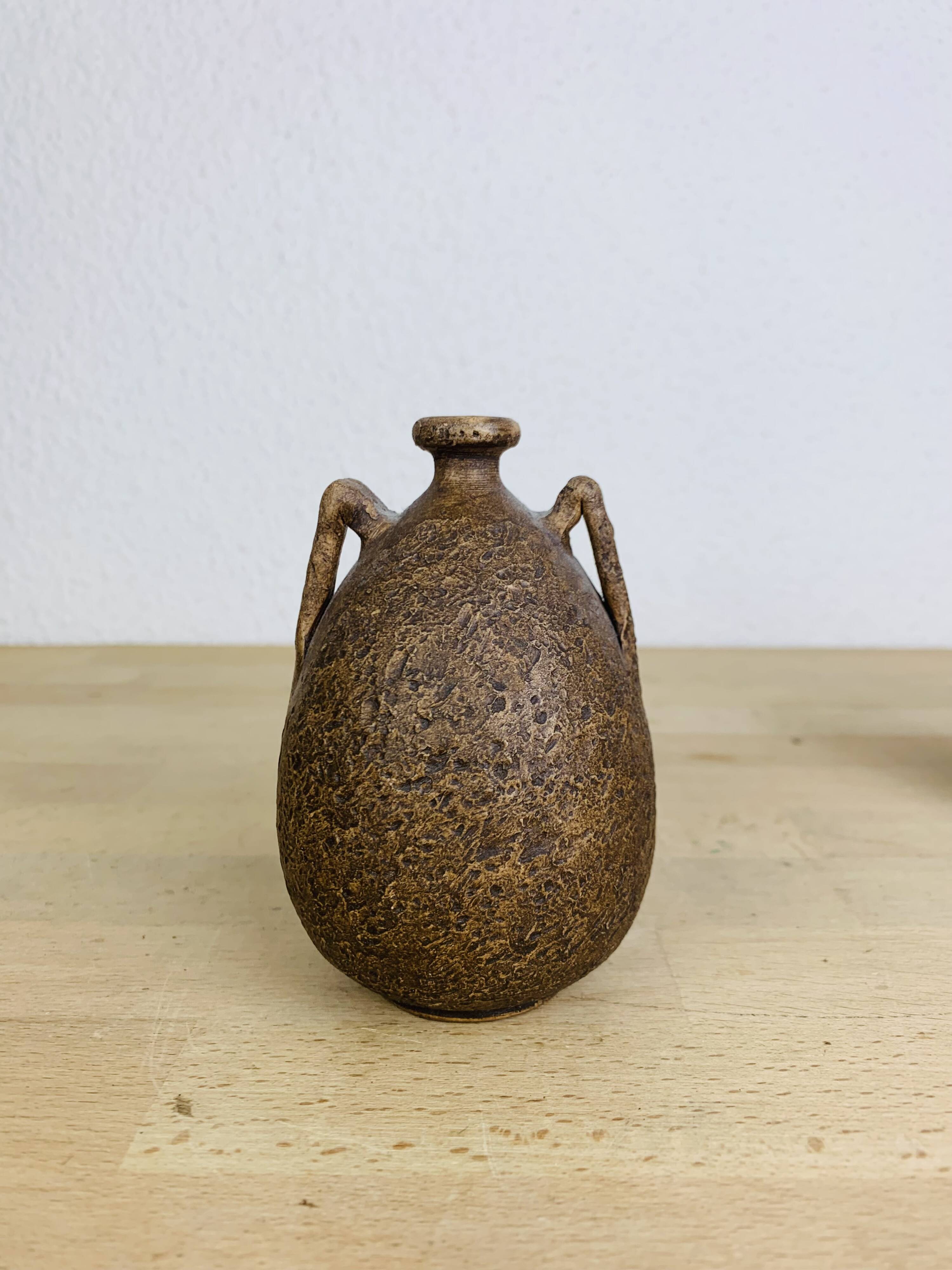 Trio of vintage stoneware vases