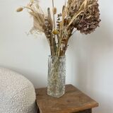 Vintage rectangular glass vase