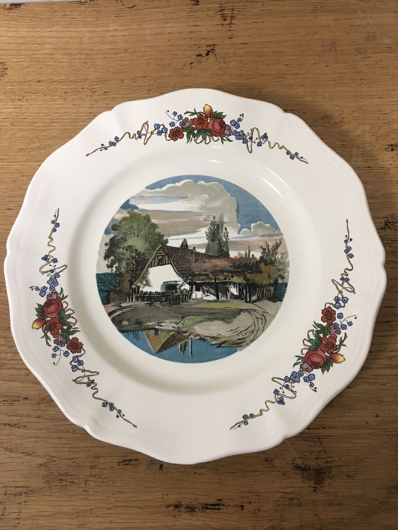 6 flat plates Obernai Sarreguemines