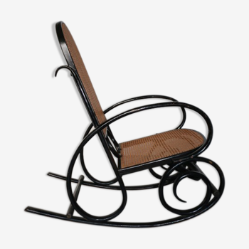 Rocking-chair black and canned