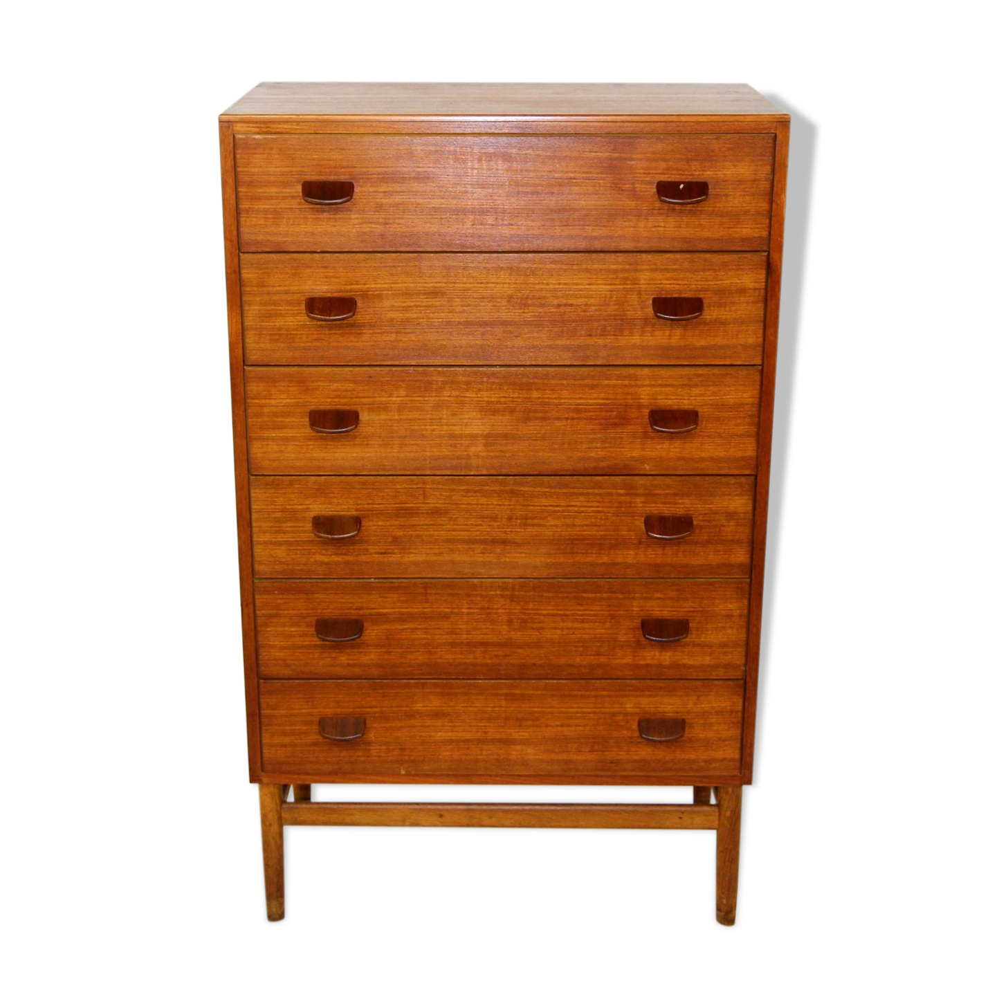 Chest of drawers "Tallboy" in teak, Poul Volther, Denmark, 1960