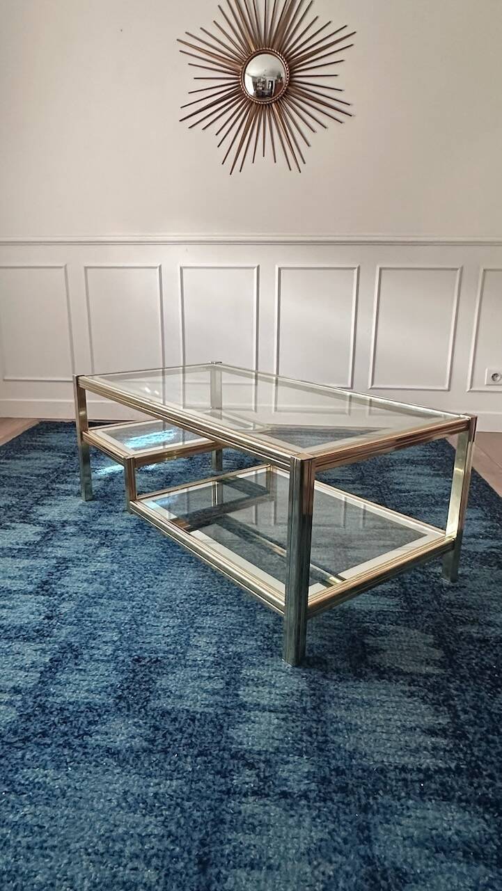 Vintage gold and silver coffee table