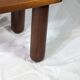 Italian Japandi walnut and ebony Bench, 60s