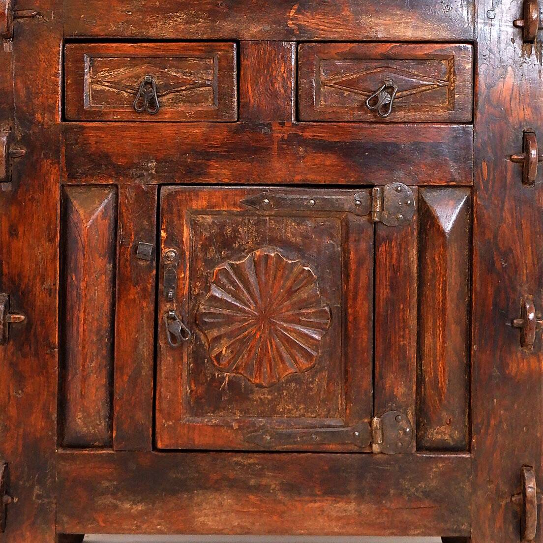 20th Century Spanish Rustic Sideboard - 2 Drawers