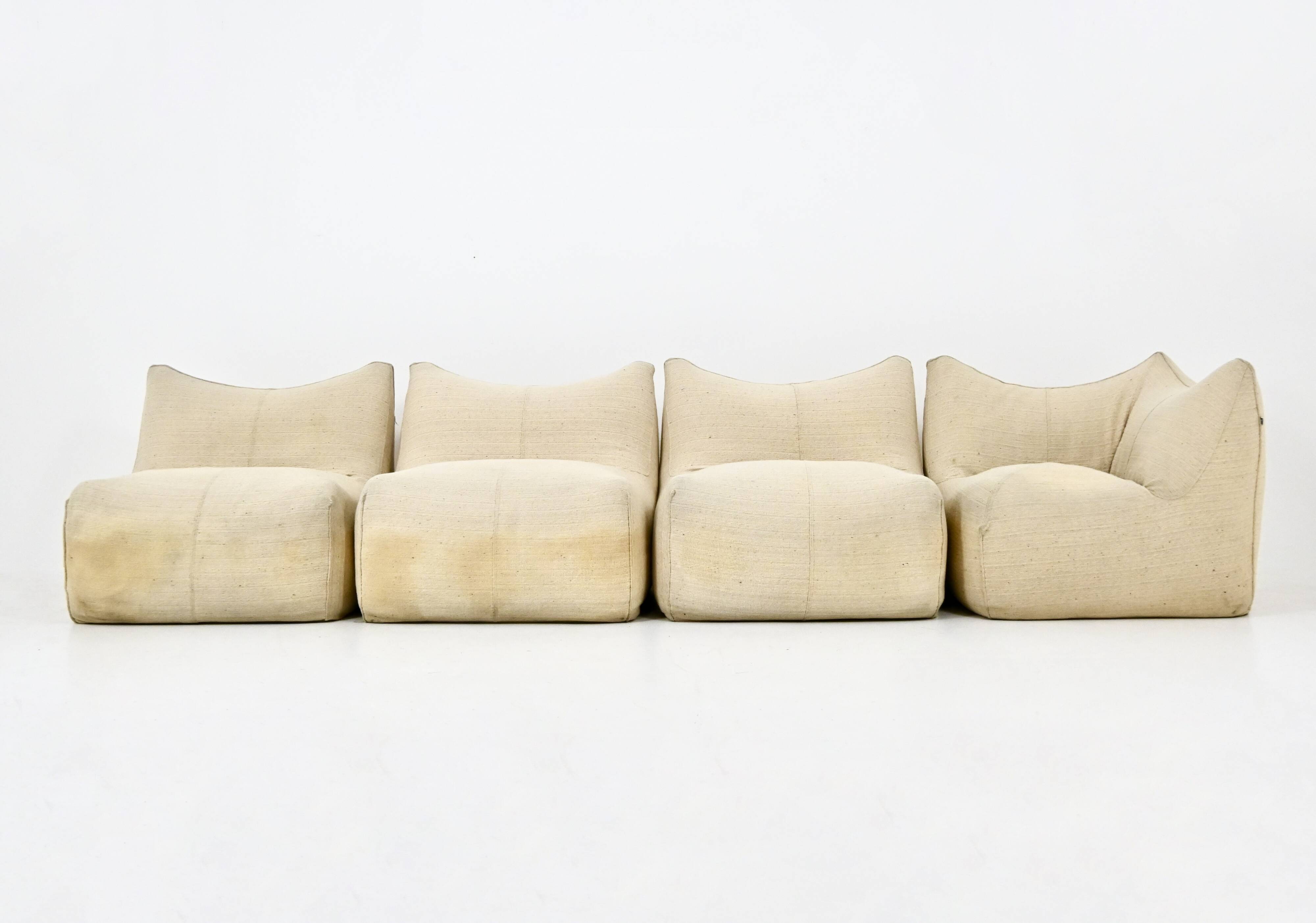 Modular canapé "Le Bambole" by Mario Bellini for B&B Italia, 1970s.