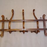 Thonet 3-patéres wall coat holder with bars, signed, circa 1900