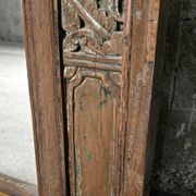 Large mirror - Indian carved wooden headboard