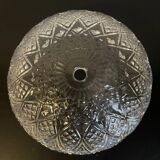 Metal and chiseled glass suspension ceiling light