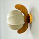 Italian "Cocoon" wall light, resin and pine wood, circa 1970s