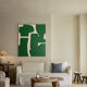 Art abstrait organique vert