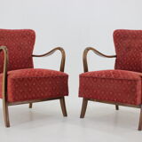 1940s Alfred Christensen Pair of Danish Low Back Easy Chairs