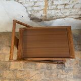 1960s Midcentury Modern Wooden Folding Serving Cart