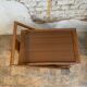 Mid-century modern folding wooden service trolley from the 1960s