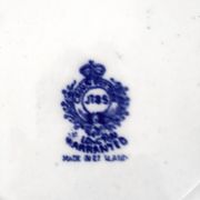 Set of 2 plates 22.50cm and 2 plates 19.50cm JT&S Crown Pottery Longton warranted willow pattern