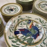 Limoges porcelain service from Hermès, Toucans collection, 1986