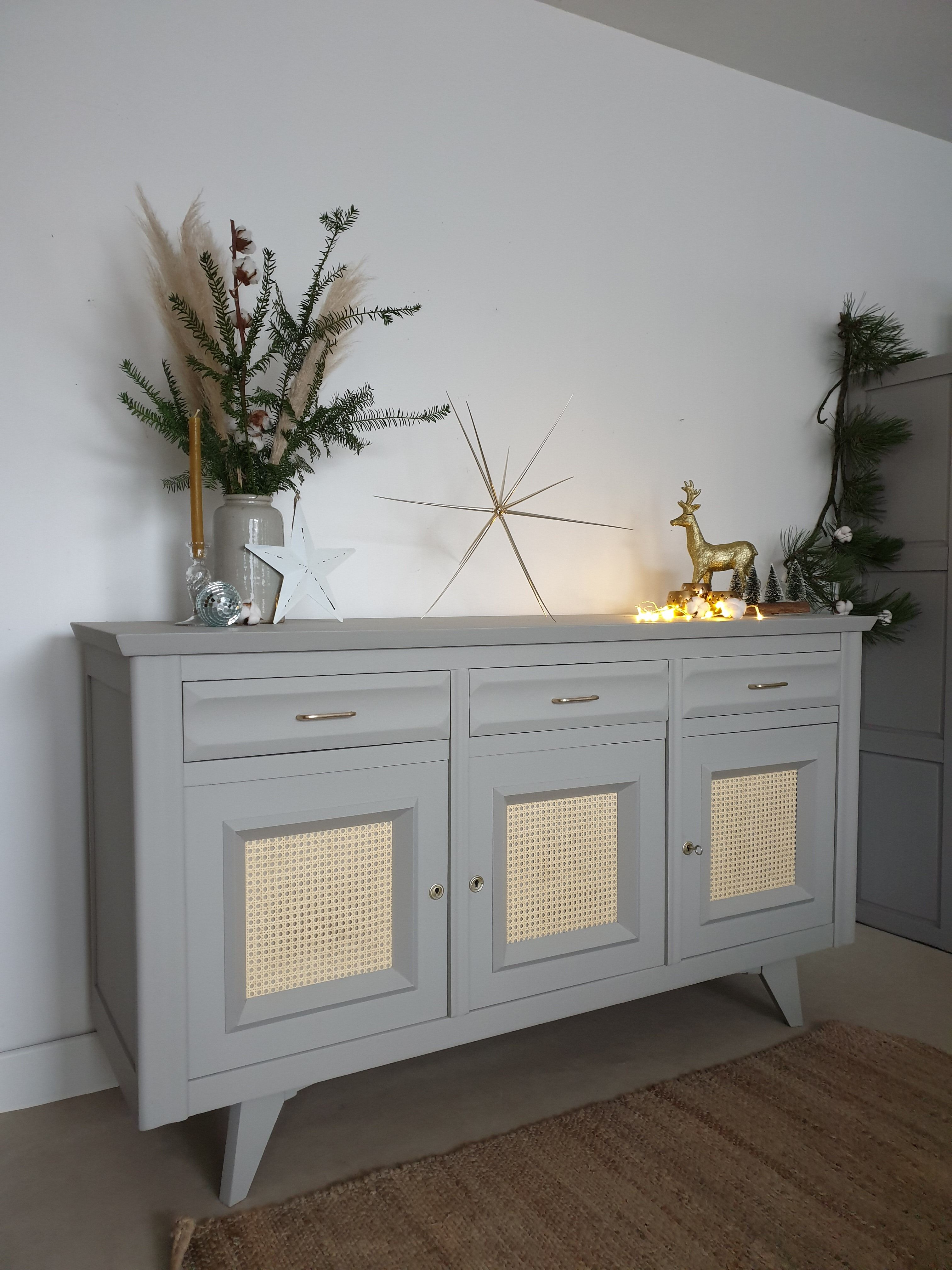 Vintage grey and canning sideboard