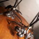 Duo de lampes fer forge et tulipe 1920/30