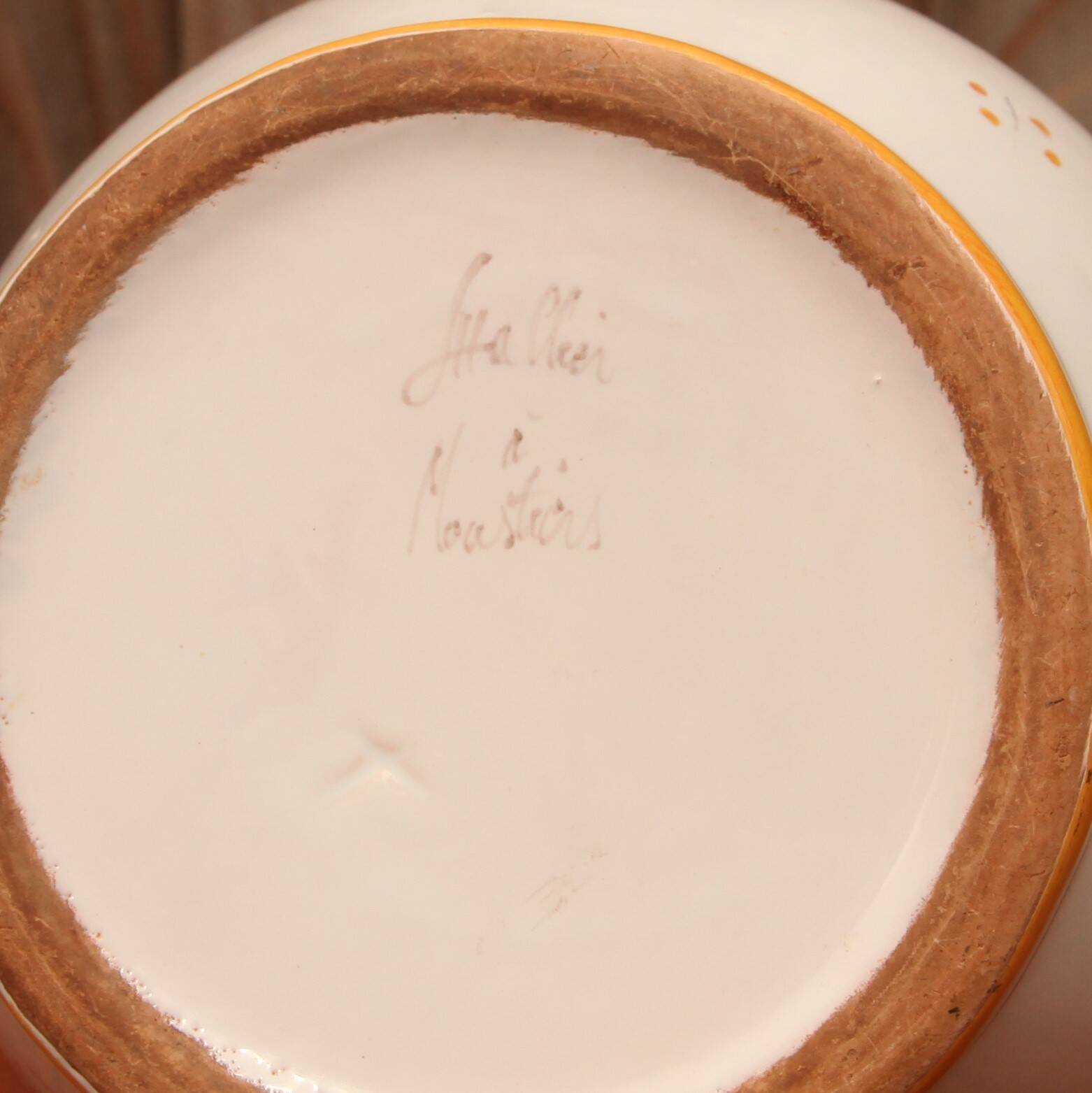 Moustier-decorated water pitcher