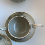 Fine porcelain tea service Japan - Decor of Cranes and Bamboo