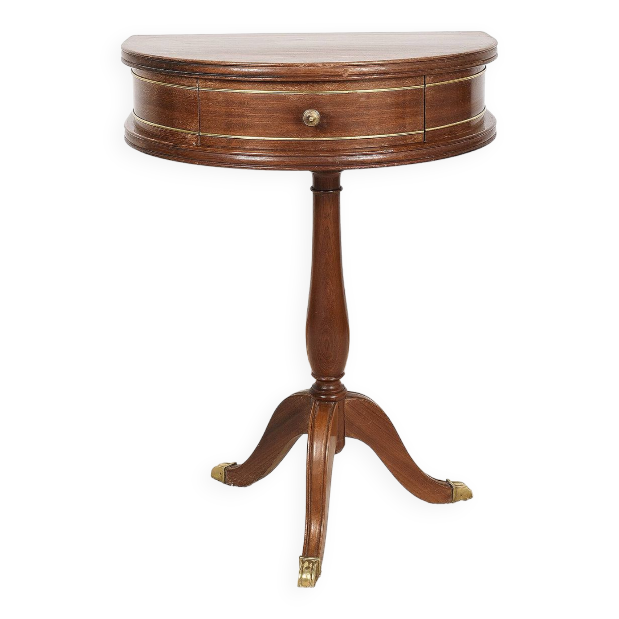 Pedestal table or small side table with drawer.
