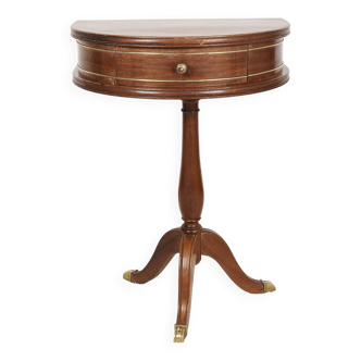 Pedestal table or small side table with drawer.