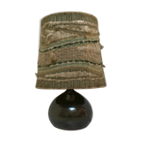 Stoneware lamp with its wool lampshade