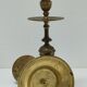 Pair of candle holders patinated bronze floral decoration early twentieth century