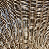 Wicker and metal armchair