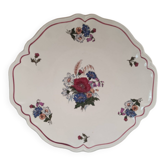 Sarreguemines eared pie or cake dish, Agreste model