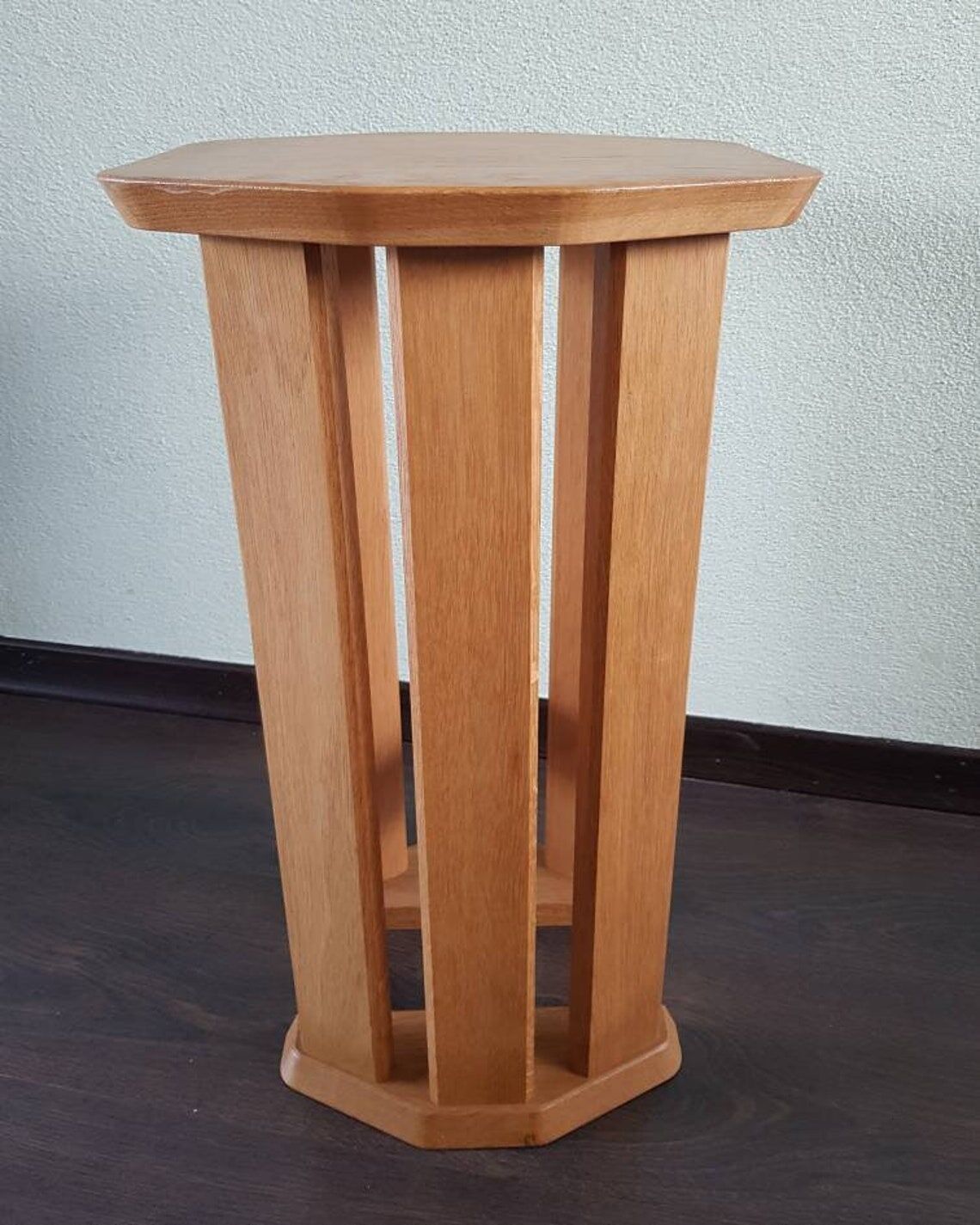 Table de bout en bois vintage années 80
