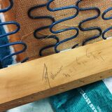 4 designer chairs, vintage 1962 (reupholstered) in the style of Pierre Guariche.